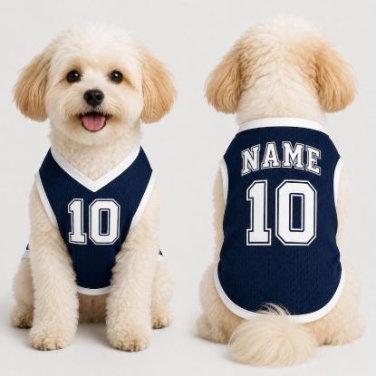 Personalized Dog Basketball Jersey, Custom Pet Jersey Shirt, Dog Sports Jersey Name Number, Custom Puppy Basketball Outfit, Pet Team Jersey